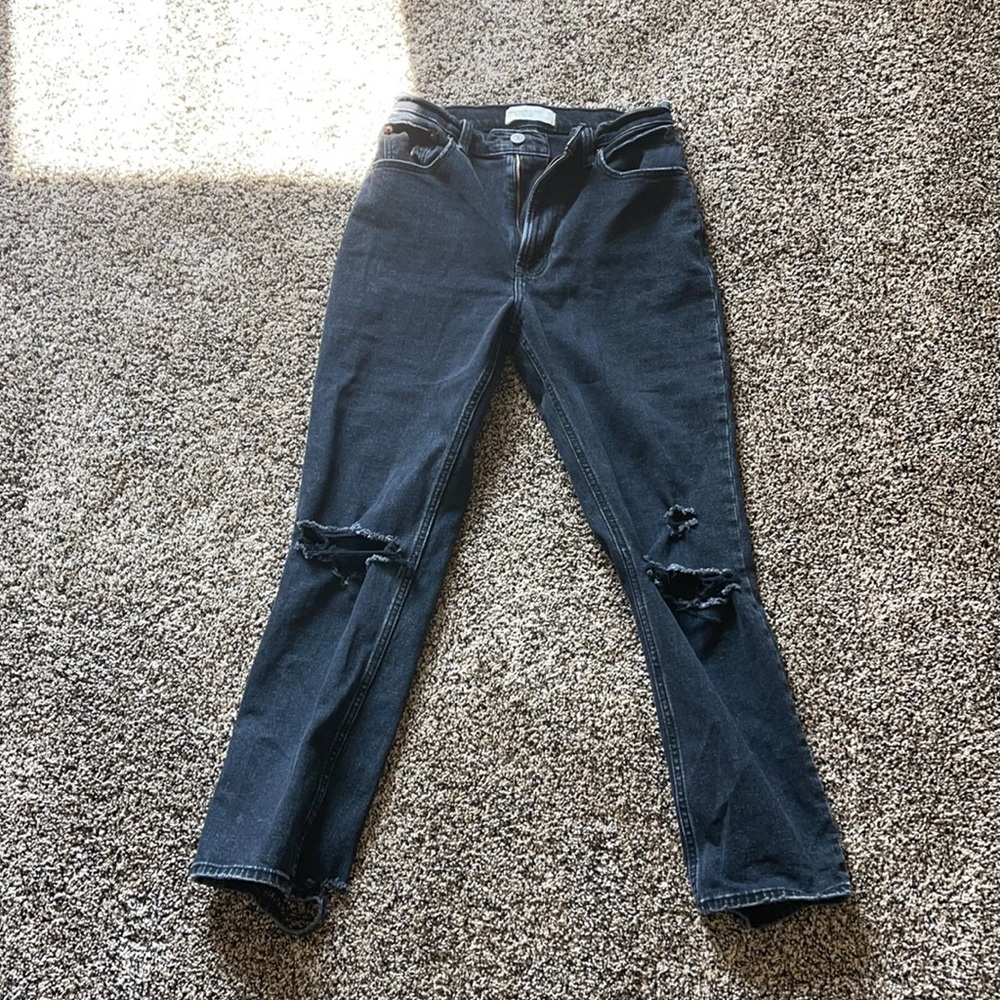 Ultra High Rise Ankle Straight Jeans